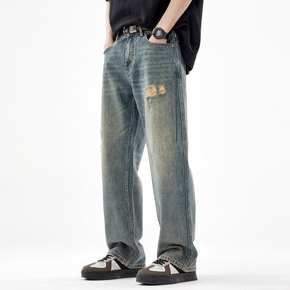 Urban Gents | Retro Wide-Leg Ripped Jeans