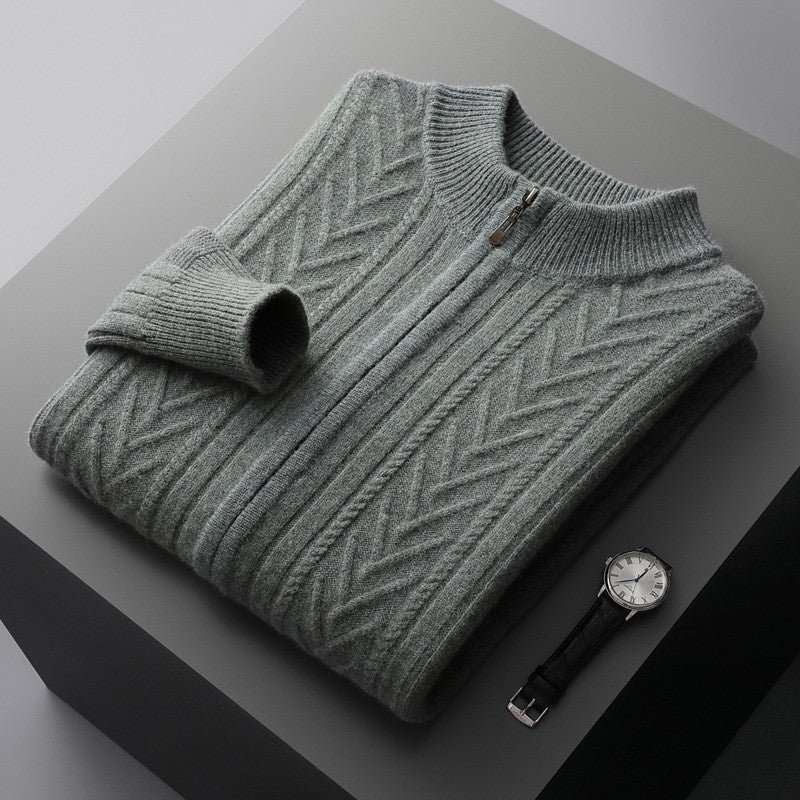 Cashmere Knit with Stand Up Collar