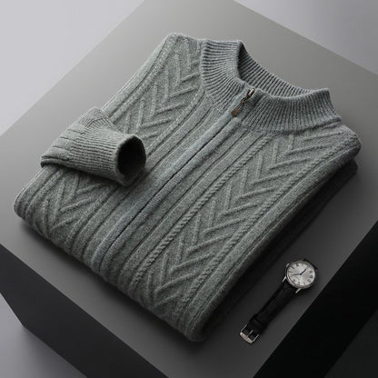 Cashmere Knit with Stand Up Collar