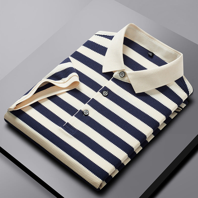 Urban Gents | Men's Striped Polo – Short Sleeve