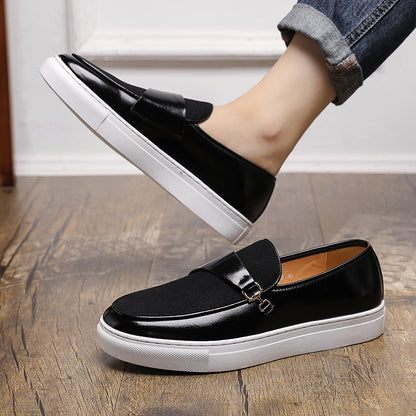 Men's slip-on leather leisure slippers