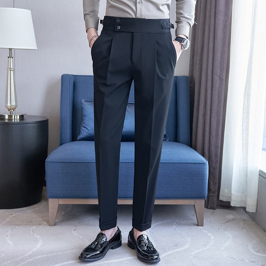Slim Fit Ankle Suit Pants