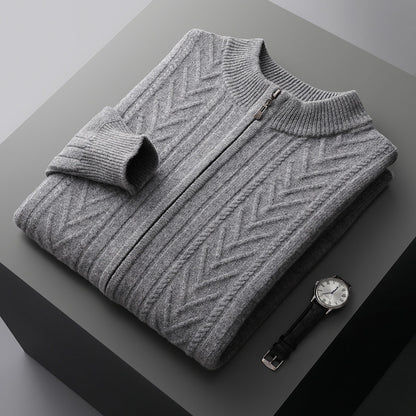 Cashmere Knit with Stand Up Collar