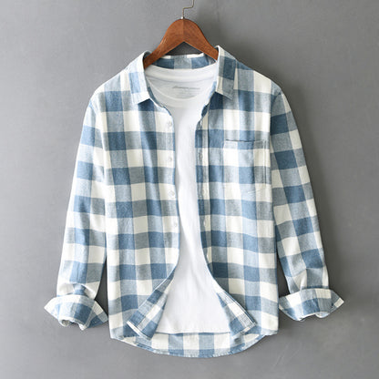 Classic checked long-sleeved shirt