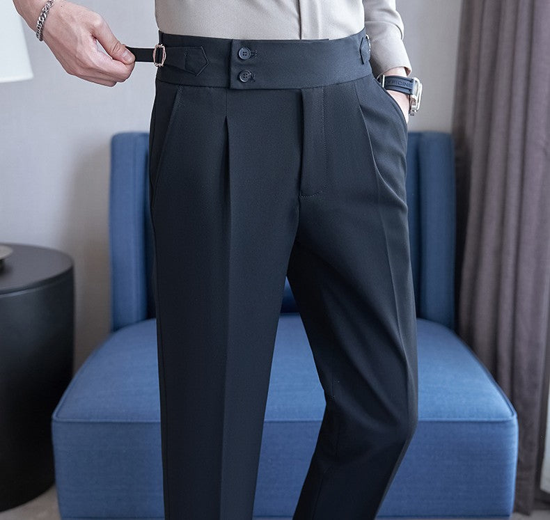 Slim Fit Ankle Suit Pants