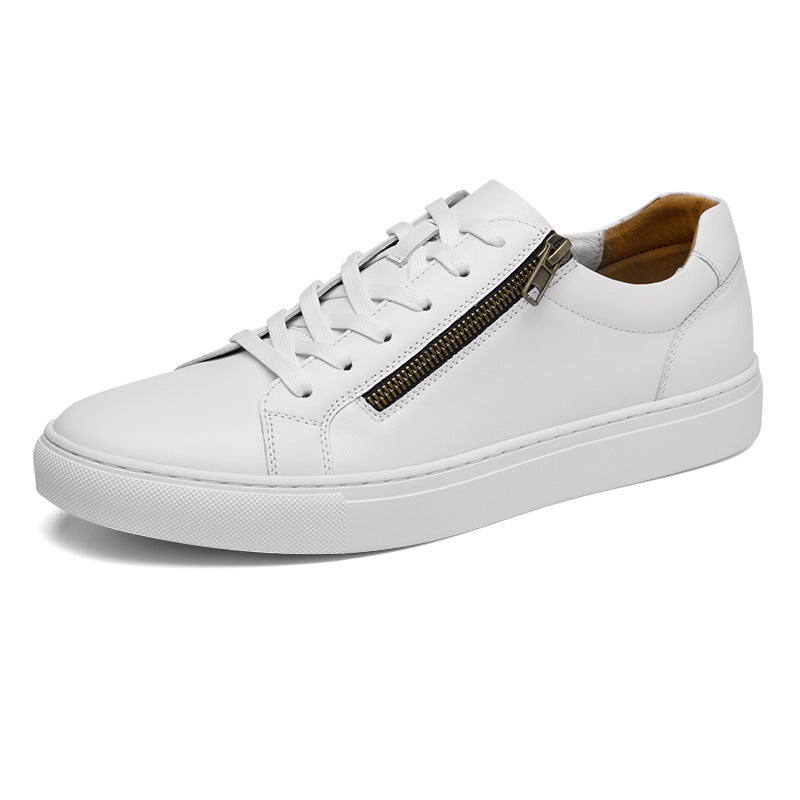 Cowhide Side-Zip Sneakers