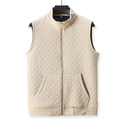 Leisure vest with zipper