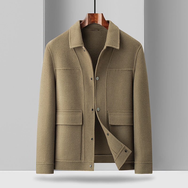 Urban Gents | Woolen Turn Down Collar Coat
