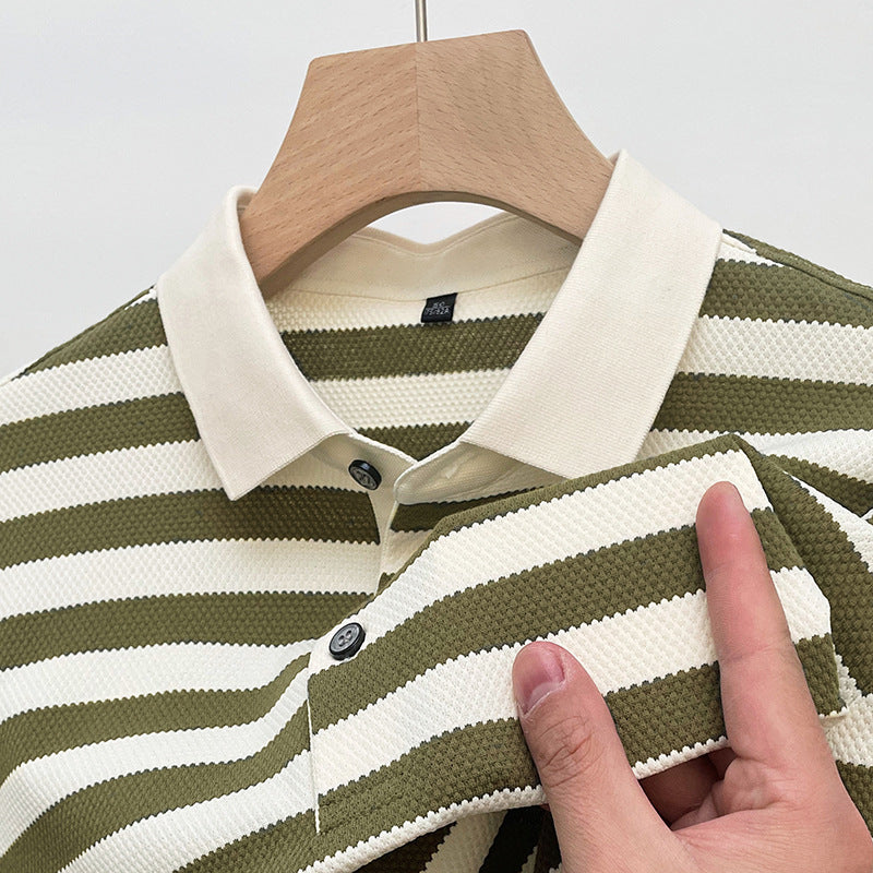 Urban Gents | Men's Striped Polo – Short Sleeve