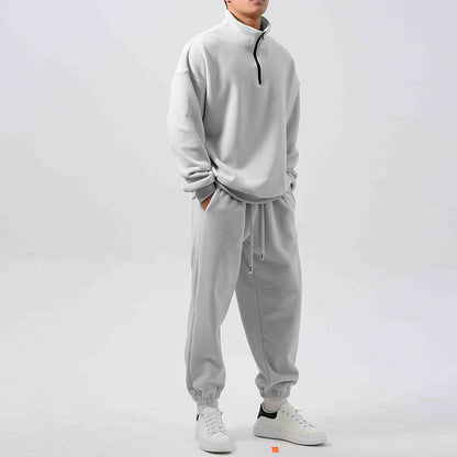 Loose-fitting fleece tracksuit