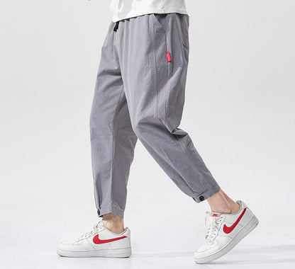 Cotton Linen Cropped Pants