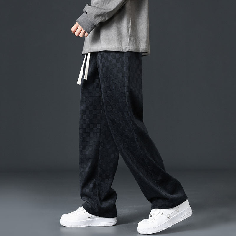 Checkerboard Corduroy Sweatpants