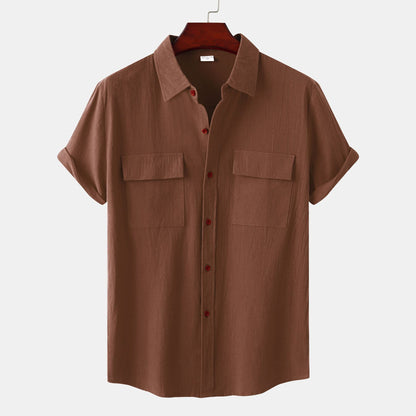 Urban Gents | Relaxed Linen Short Sleeve Shirt