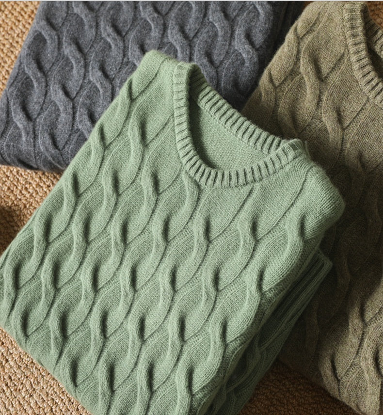 Round Neck Casual Sweater for Men