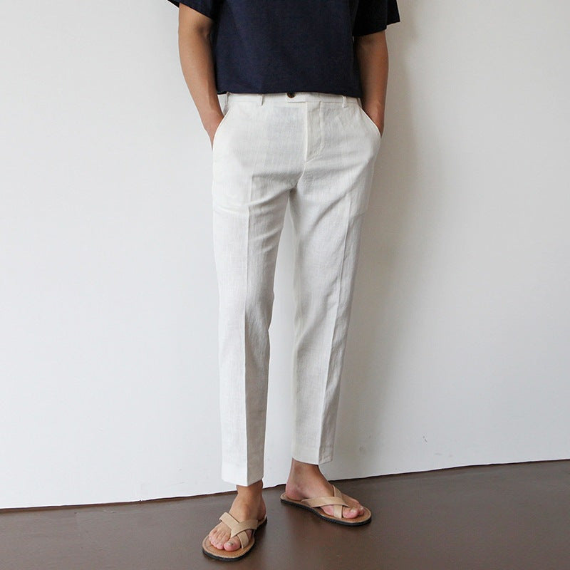 Linen Blend Casual Pants