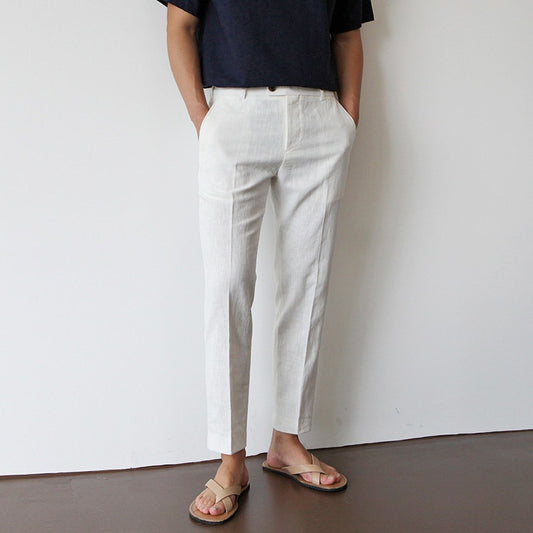Linen Blend Casual Pants