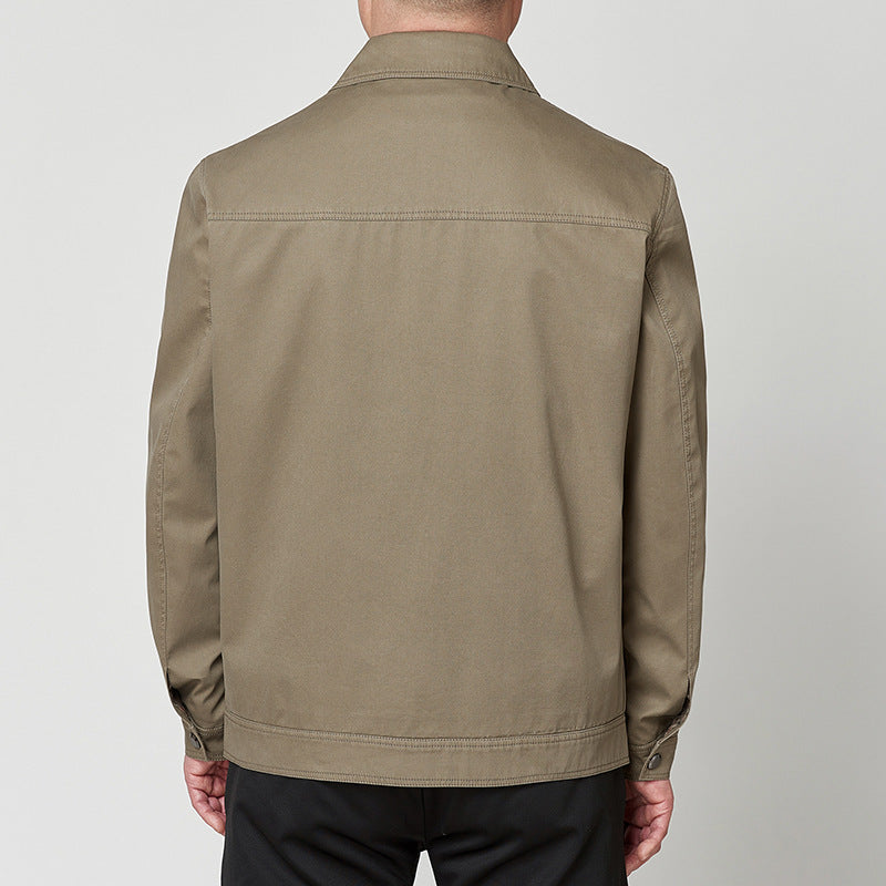 Cotton Casual Turn-Down Collar Jacket