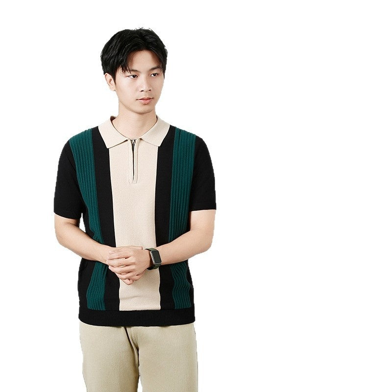 Urban Gents Contrast-Stripe Knit Polo