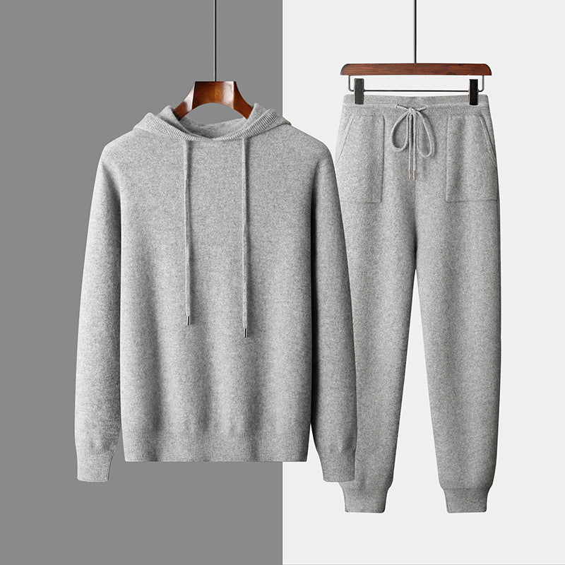 Urban Gents | Men's Hooded Knit Tracksuit – Casual Set