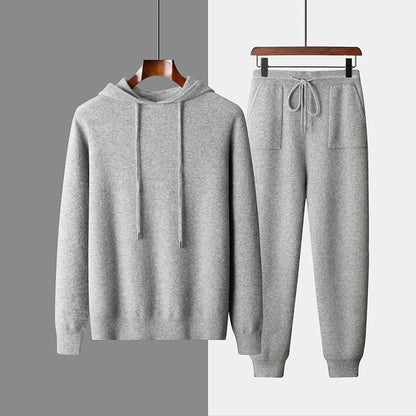 Urban Gents | Men's Hooded Knit Tracksuit – Casual Set