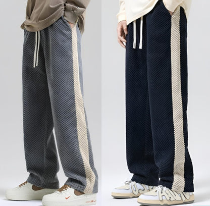 Street Style Contrast Panel Trousers