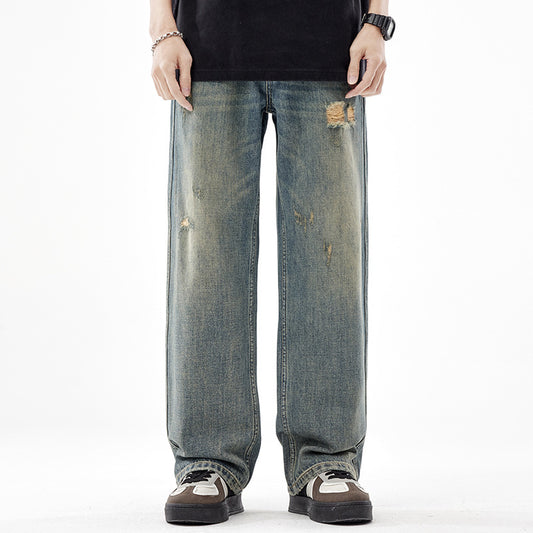 Urban Gents | Retro Wide-Leg Ripped Jeans