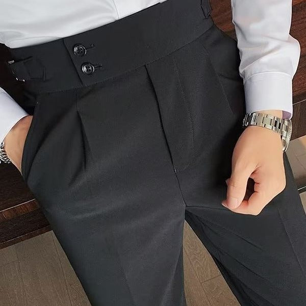 Urban Gents | Men's Retro High-Waist Straight Pants