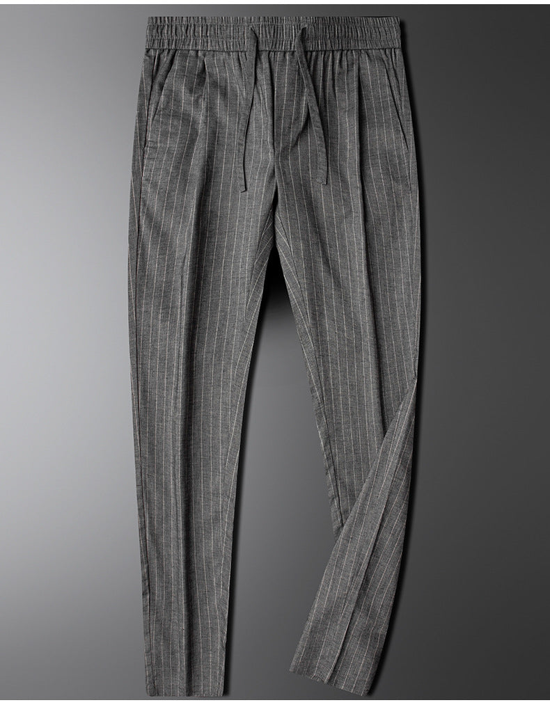 Urban Gents | Striped Linen Casual Pants