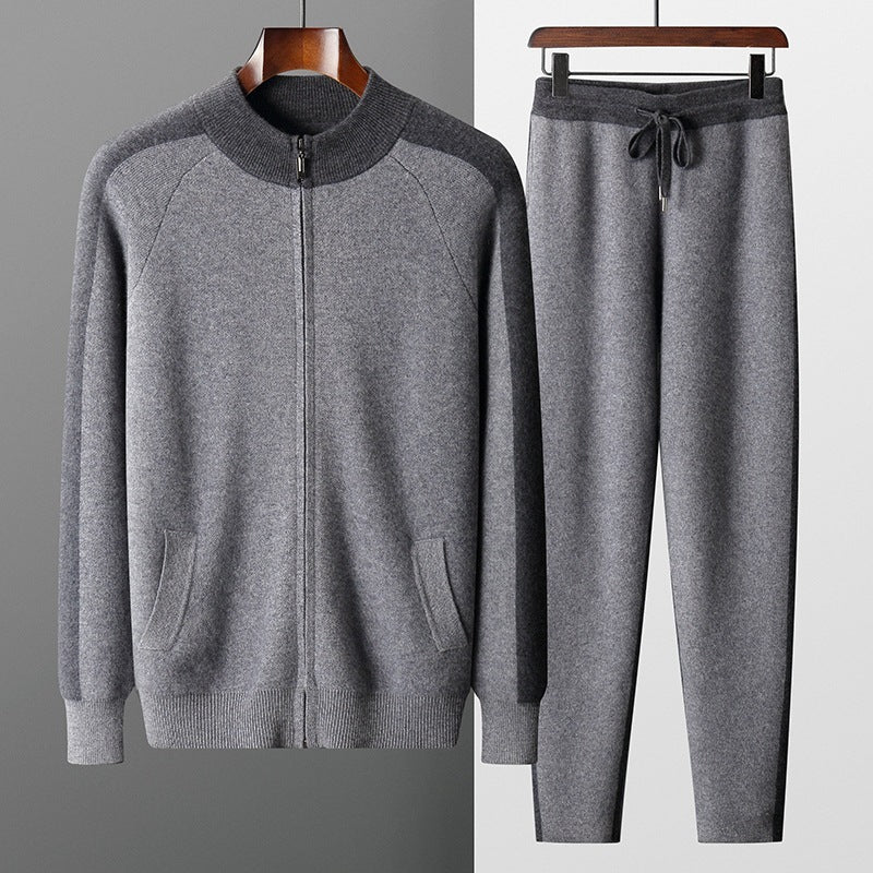 Cashmere Half-Zip Knitted Tracksuit