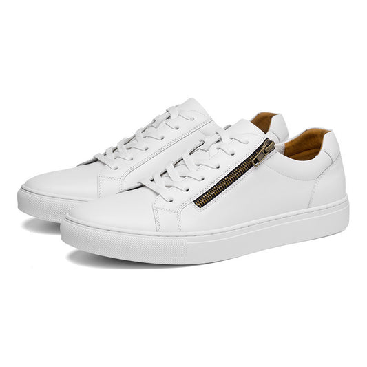 Cowhide Side-Zip Sneakers