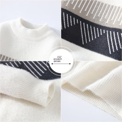 Men’s Half Turtleneck Faux Cashmere Sweater