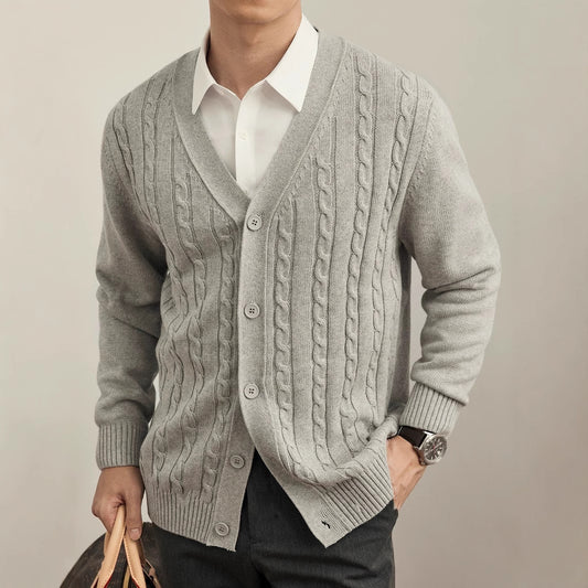 Urban Gents | Solid Knit Cardigan Sweater