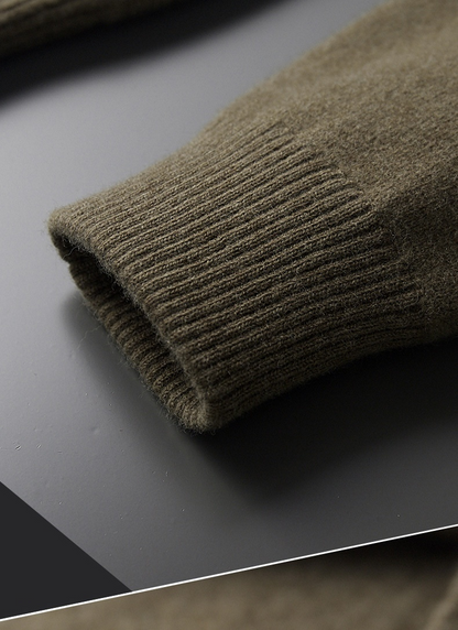 Urban Gents Wool Polo-Collar Cardigan