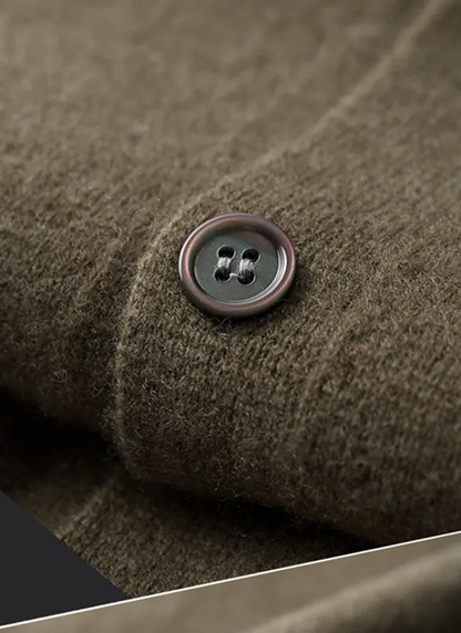 Urban Gents Wool Polo-Collar Cardigan