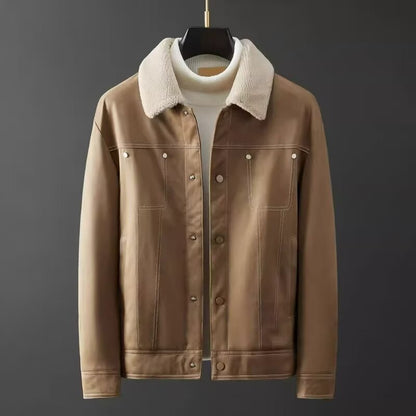 Suede Short Winter Work Jacket