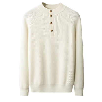 Button Collar Knit Sweater