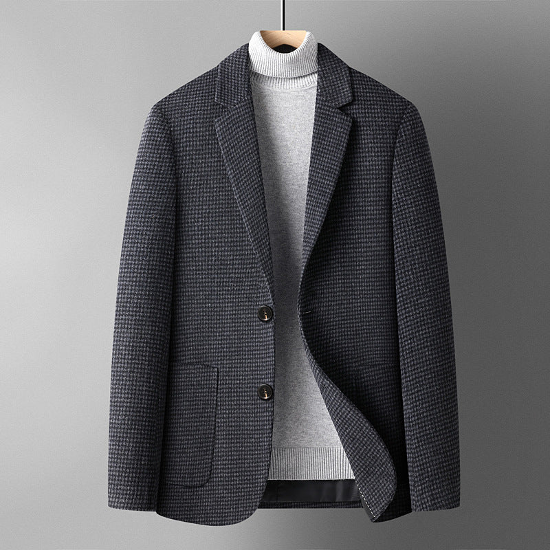 Wool mix suit jacket