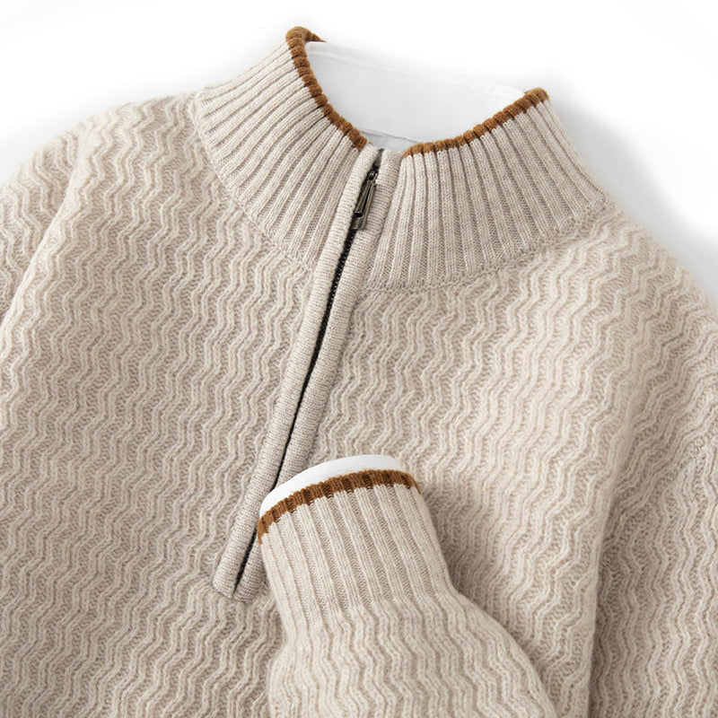 Half-Zip Wool Sweater