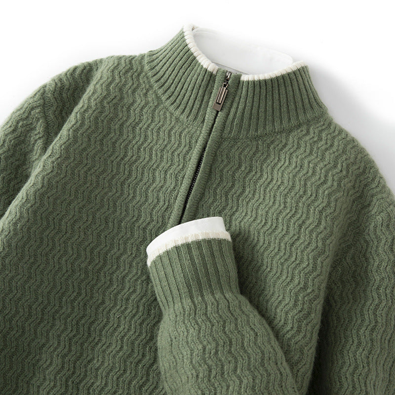 Half-Zip Wool Sweater