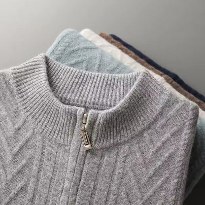 Cashmere Knit with Stand Up Collar
