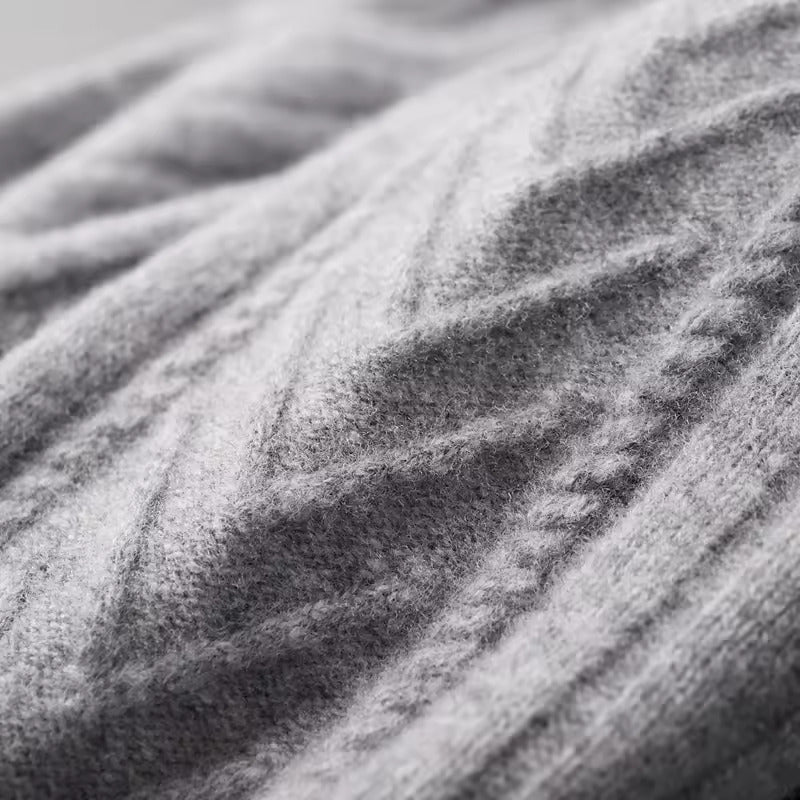 Cashmere Knit with Stand Up Collar