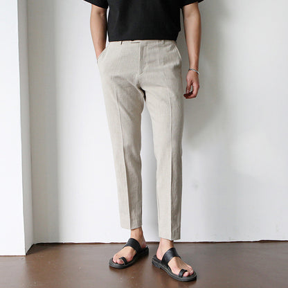 Linen Blend Casual Pants