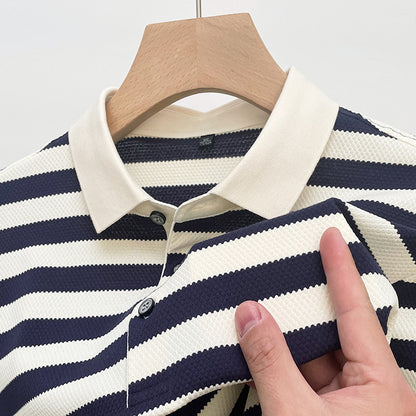 Urban Gents | Men's Striped Polo – Short Sleeve