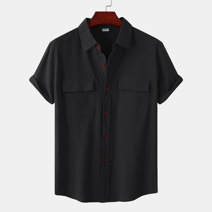 Urban Gents | Relaxed Linen Short Sleeve Shirt