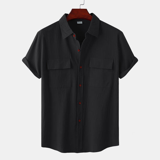 Urban Gents | Relaxed Linen Short Sleeve Shirt