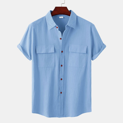 Urban Gents | Relaxed Linen Short Sleeve Shirt