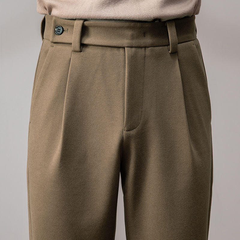Lined straight trousers