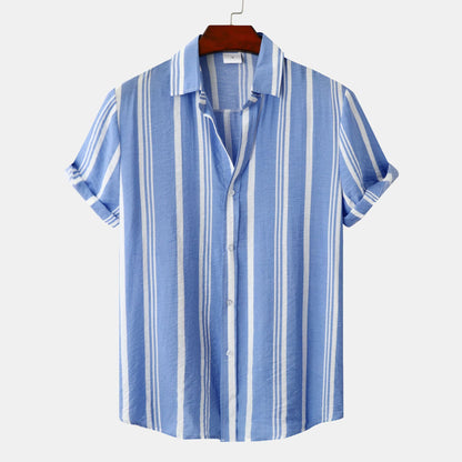 Urban Gents | Men's Casual Striped Short Sleeve Shirt
