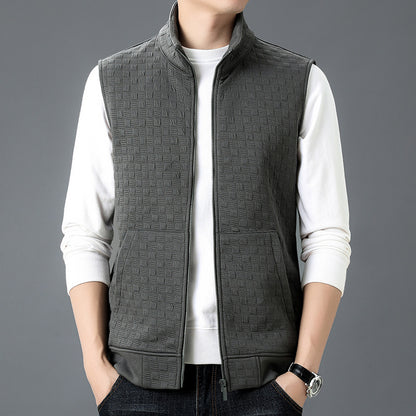 Leisure vest with zipper