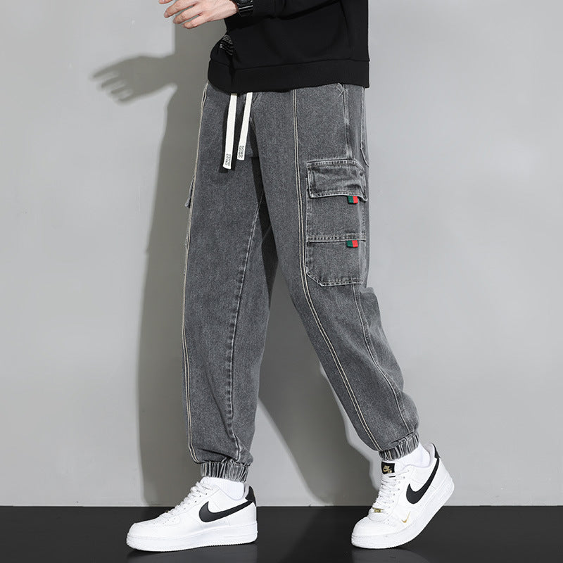 Retro Cargo Denim Joggers